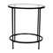 Flash Furniture Round Glass End Table with Matte Black Frame NAN-JN-21750ET-BK-GG - alternate 3